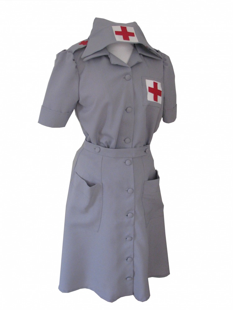 Ladies 1940s Wartime G I Nurse Costume Size 14 - 16 Image